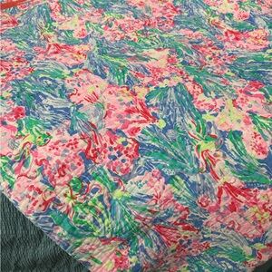 Lilly Pulitzer Pottery Barn Queen Reversible Quilt Fan Sea Pants